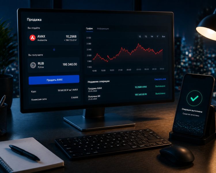 Как продать Avalanche (AVAX) за рубли без блокировки